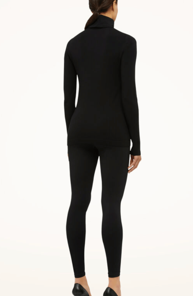 AURORA TURTLENECK PULLOVER in BLACK-WOLFORD-FLOW by nicole