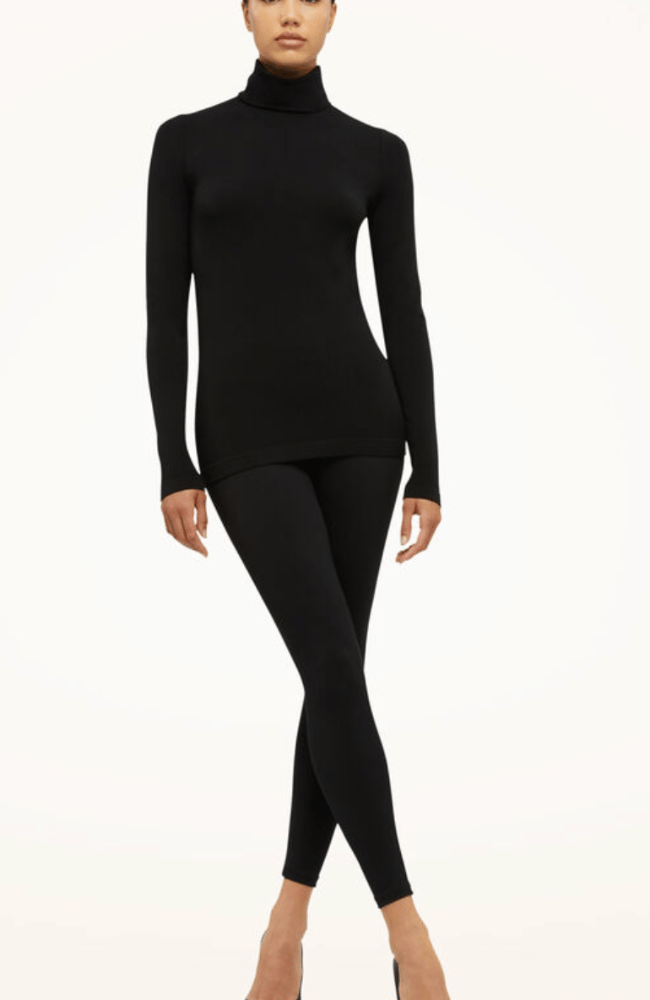 AURORA TURTLENECK PULLOVER in BLACK-WOLFORD-FLOW by nicole