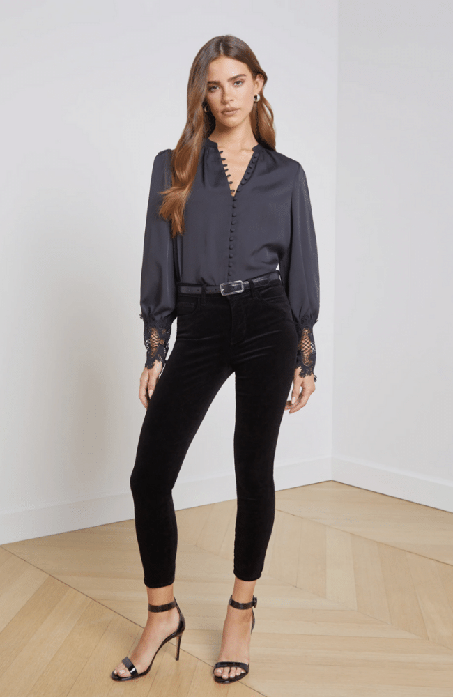 AVA BLOUSE - BLACK-L&#39; AGENCE-FLOW by nicole