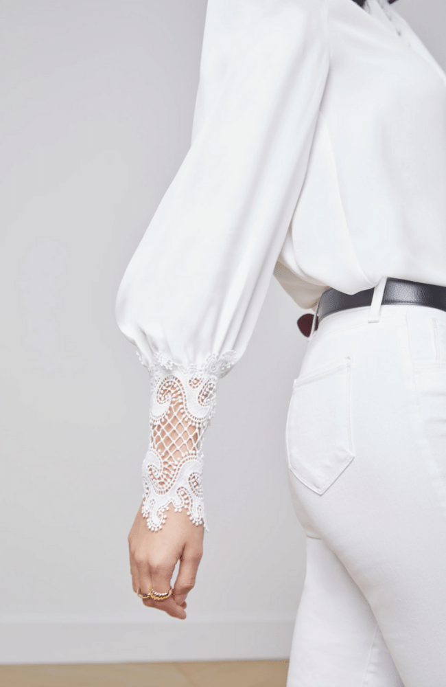 AVA BLOUSE - IVORY-L&#39; AGENCE-FLOW by nicole