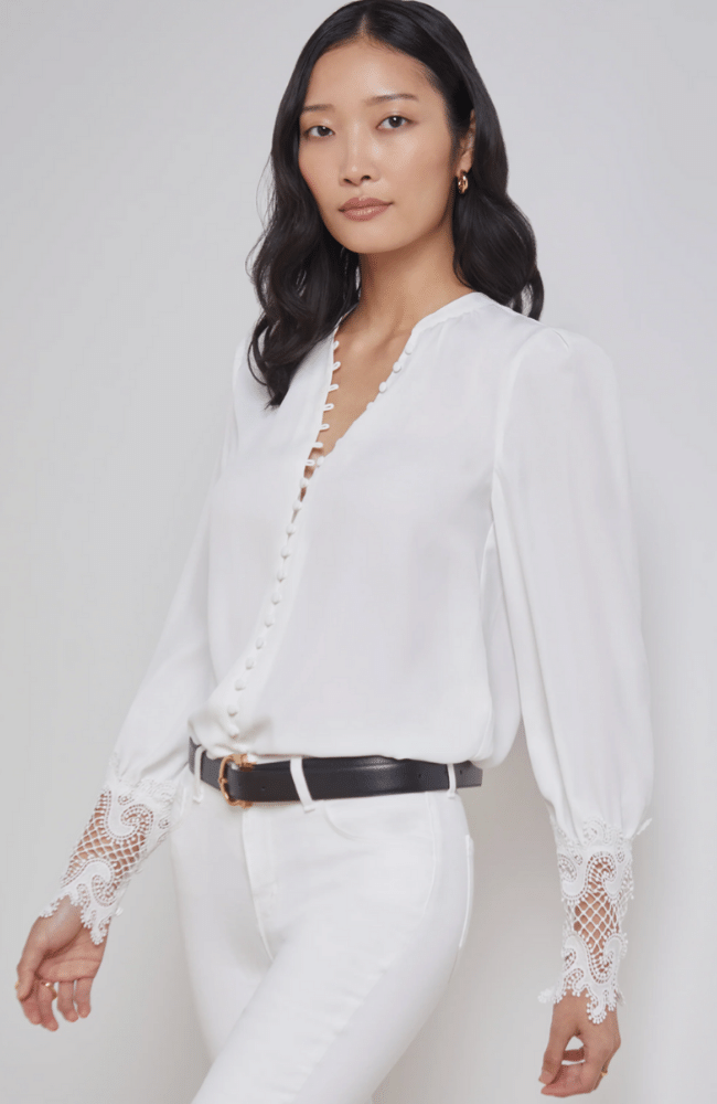 AVA BLOUSE - IVORY-L' AGENCE-FLOW by nicole