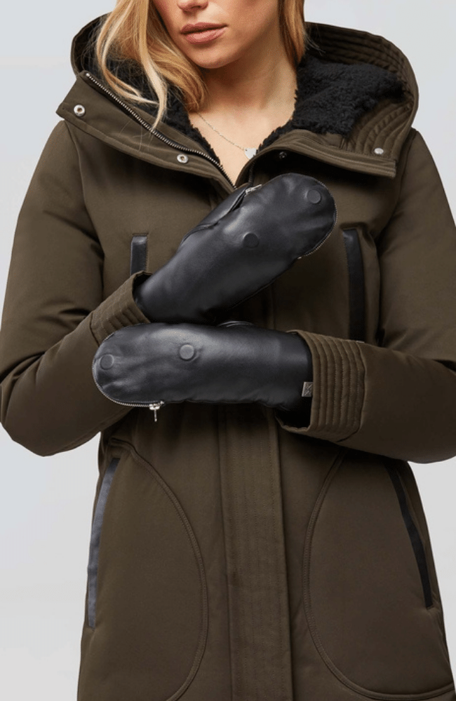 BETRICE LEATHER GLOVES - BLACK-SOIA &amp; KYO-FLOW by nicole