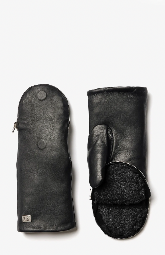 BETRICE LEATHER GLOVES - BLACK-SOIA &amp; KYO-FLOW by nicole