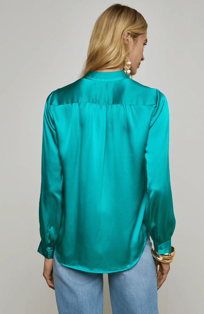 BIANCA BLOUSE in TROPICAL TEAL-L'AGENCE-FLOW by nicole