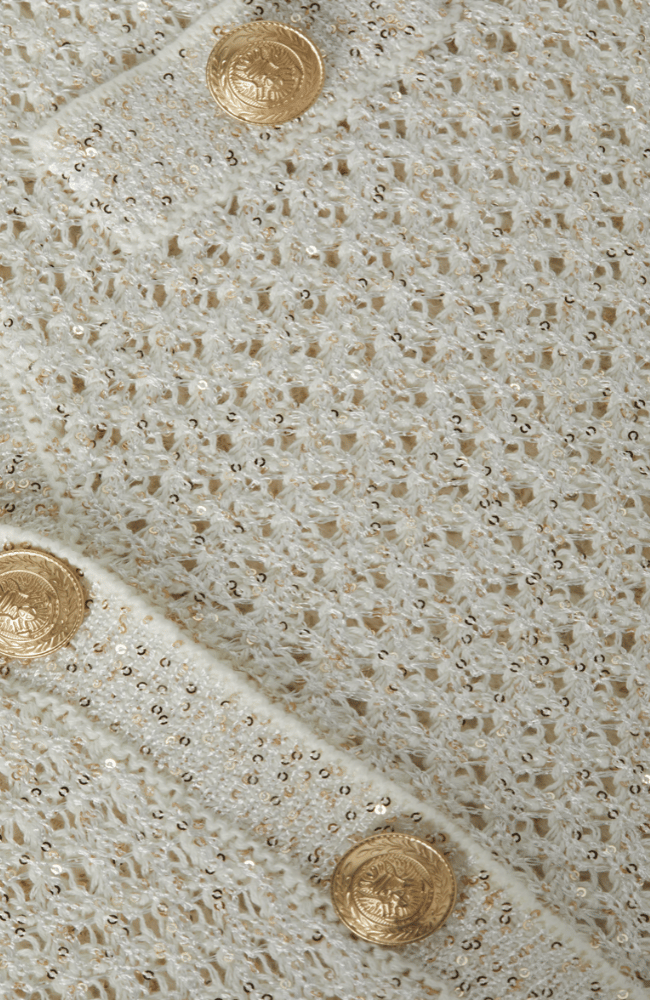 BLANCA SEQUIN CARDIGAN in IVORY/ OLD-L'AGENCE-FLOW by nicole