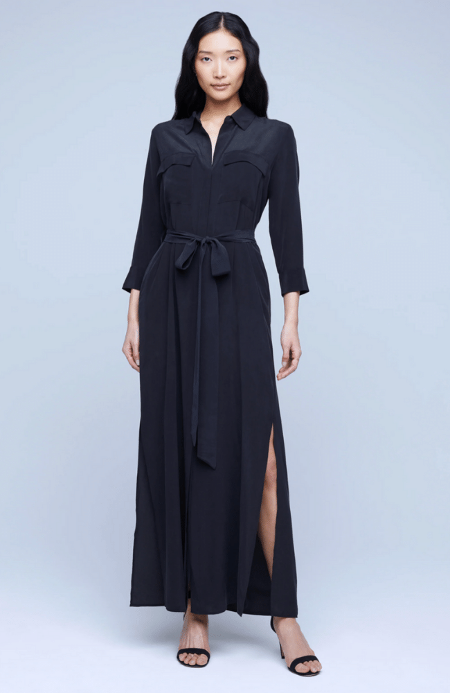 CAMERON SHIRT DRESS - BLACK-L&#39; AGENCE-FLOW by nicole