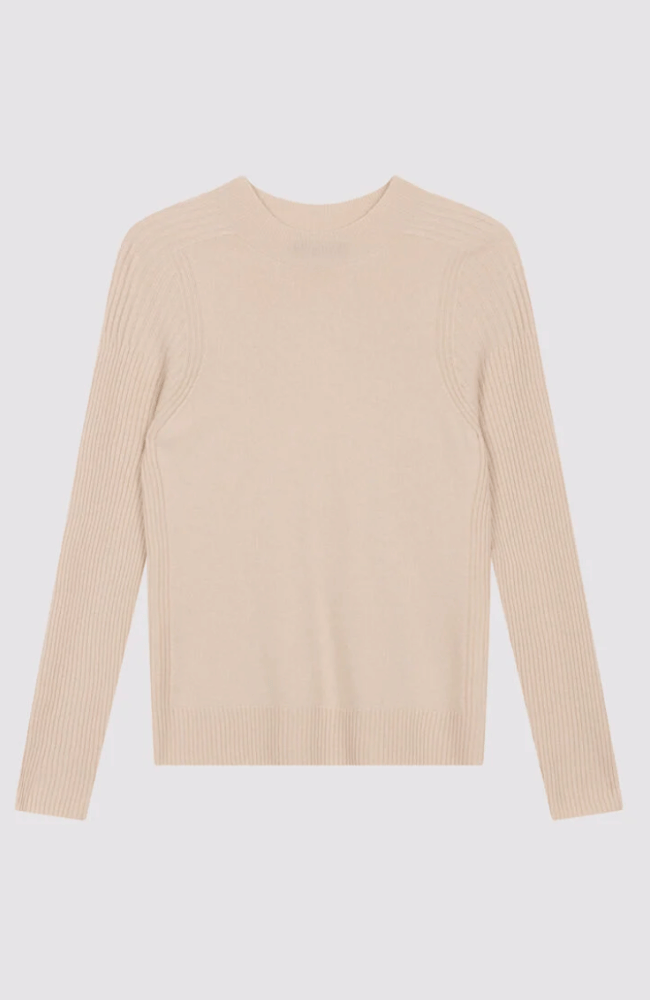 CASHMERE BLEND PULLOVER in NATURAL-REPEAT-FLOW by nicole