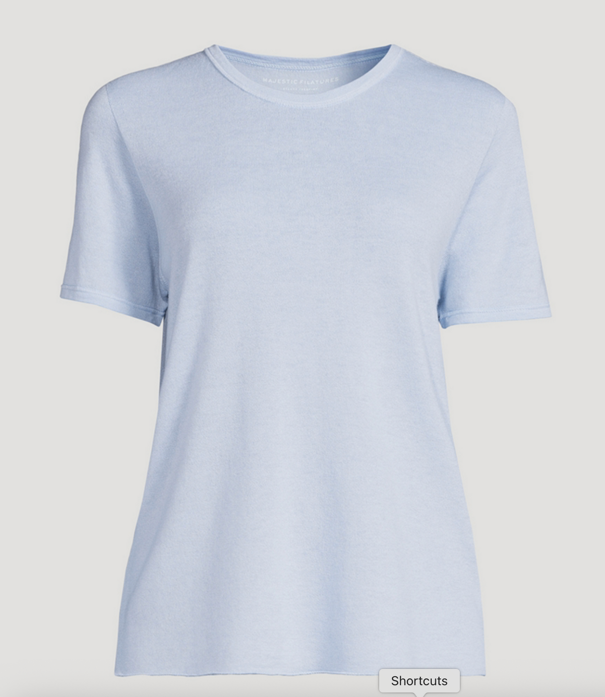 CASHMERE T-SHIRT in OCEAN-MAJESTIC FILATURES-FLOW by nicole