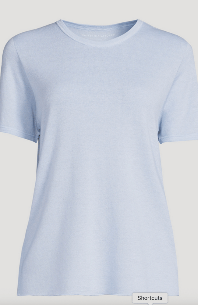 CASHMERE T-SHIRT in OCEAN-MAJESTIC FILATURES-FLOW by nicole