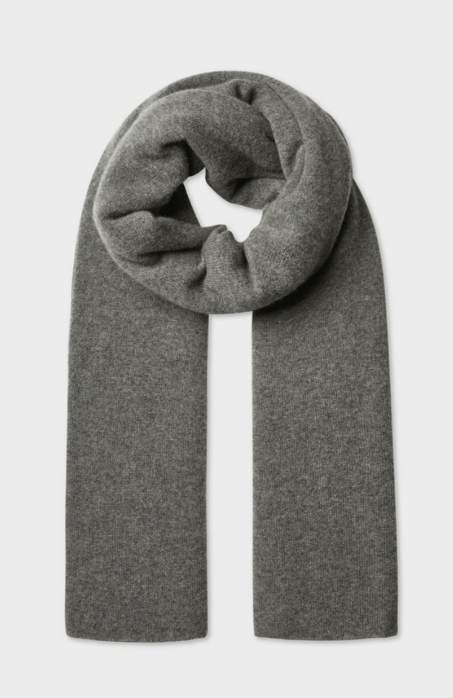 CASHMERE TRAVEL WRAP GRAPHITE HEATHER-WHITE + WARREN-FLOW by nicole