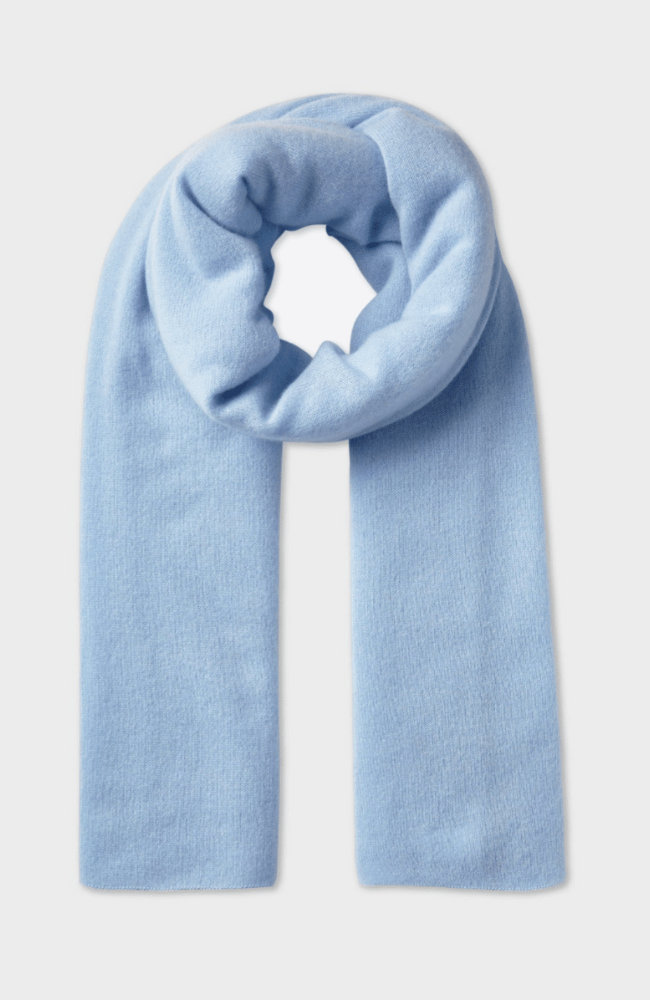 CASHMERE TRAVEL WRAP ICY BLUE-WHITE + WARREN-FLOW by nicole