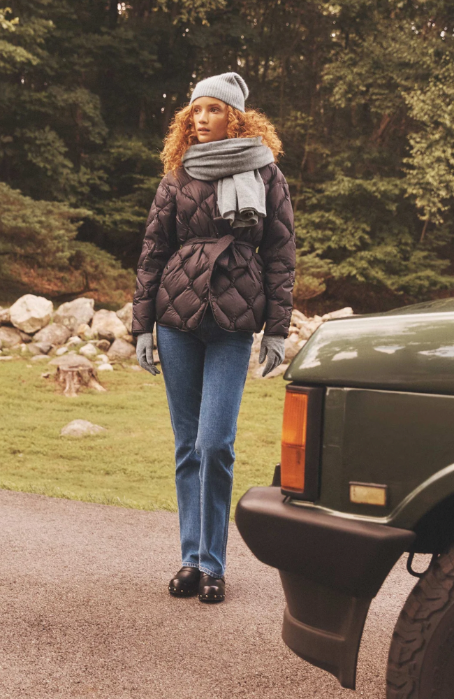 CASHMERE TRAVEL WRAP MISTY GREY HEATHER-WHITE and WARREN-FLOW by nicole