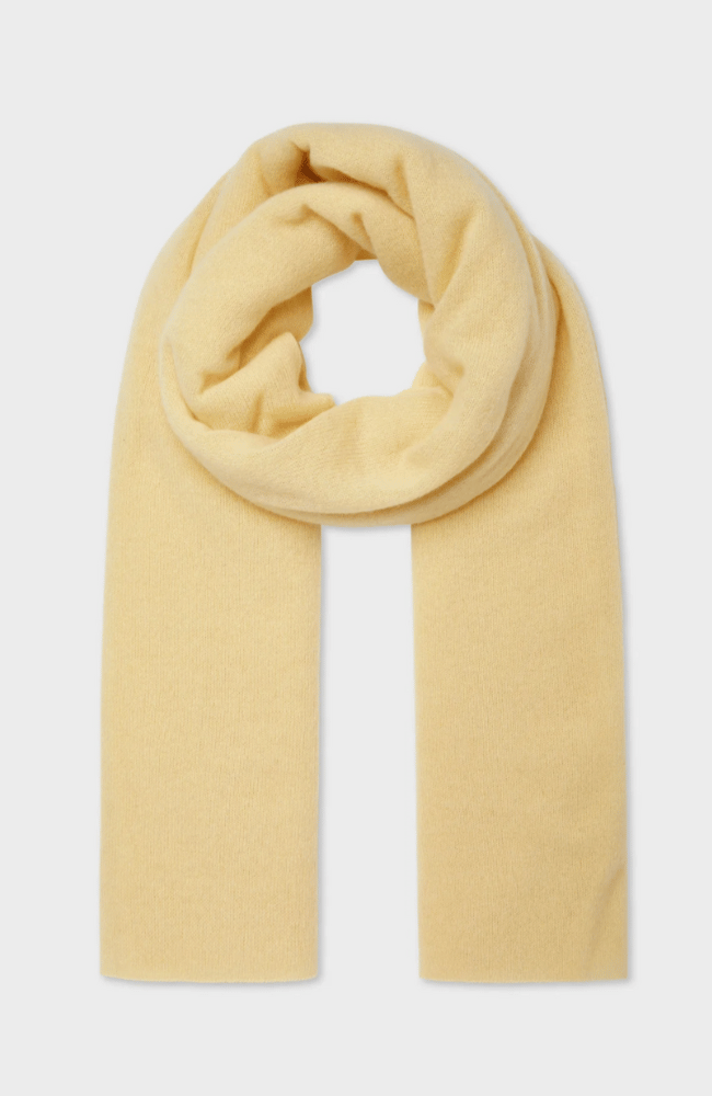 CASHMERE TRAVEL WRAP in PALE YELLOW-WHITE + WARREN-FLOW by nicole