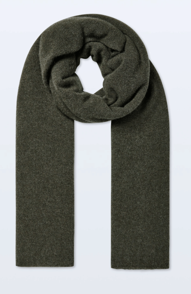 CASHMERE TRAVEL WRAP in THYME HEATHER-WHITE and WARREN-FLOW by nicole