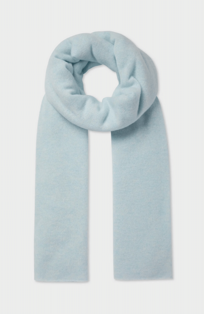 CASHMERE TRAVEL WRAP in TIDAL POOL HEATHER-WHITE + WARREN-FLOW by nicole