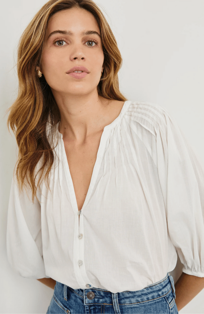CASSAT TOP in WHITE-RAILS-FLOW by nicole