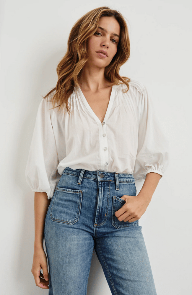 CASSAT TOP in WHITE-RAILS-FLOW by nicole