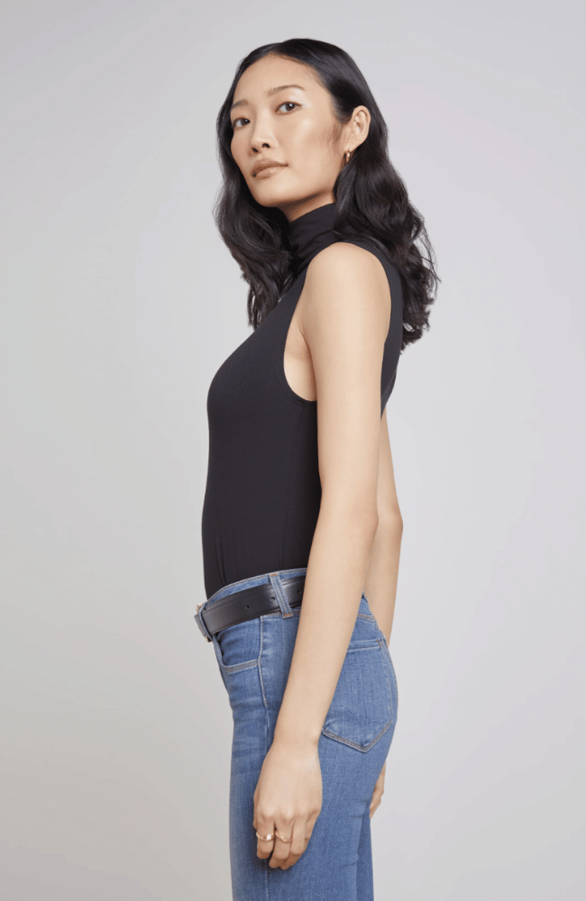 CECI SLEEVELESS TURTLENECK in BLACK-L&#39; AGENCE-FLOW by nicole