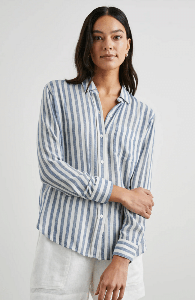 CHARLI SHIRT - ECHO STRIPE-RAILS-FLOW by nicole