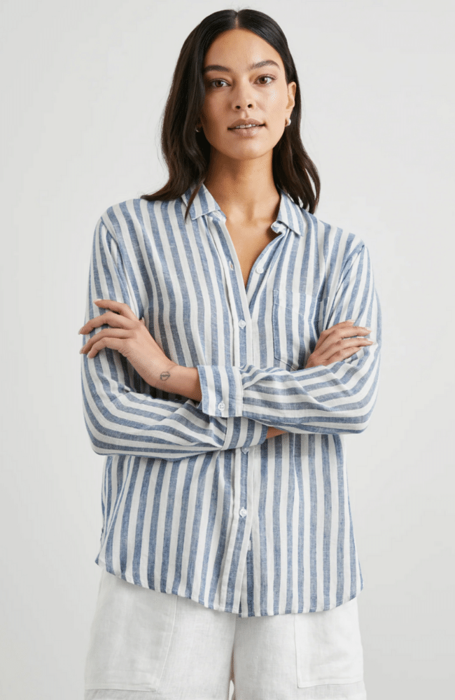 CHARLI SHIRT - ECHO STRIPE-RAILS-FLOW by nicole