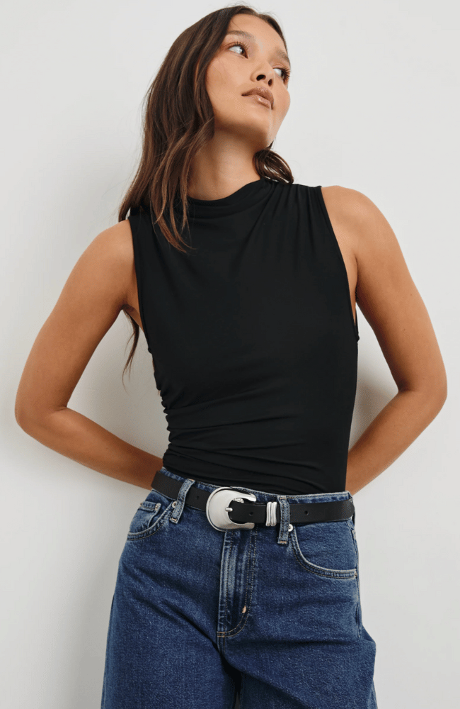 CHRISTEN TOP in BLACK-RAILS-FLOW by nicole