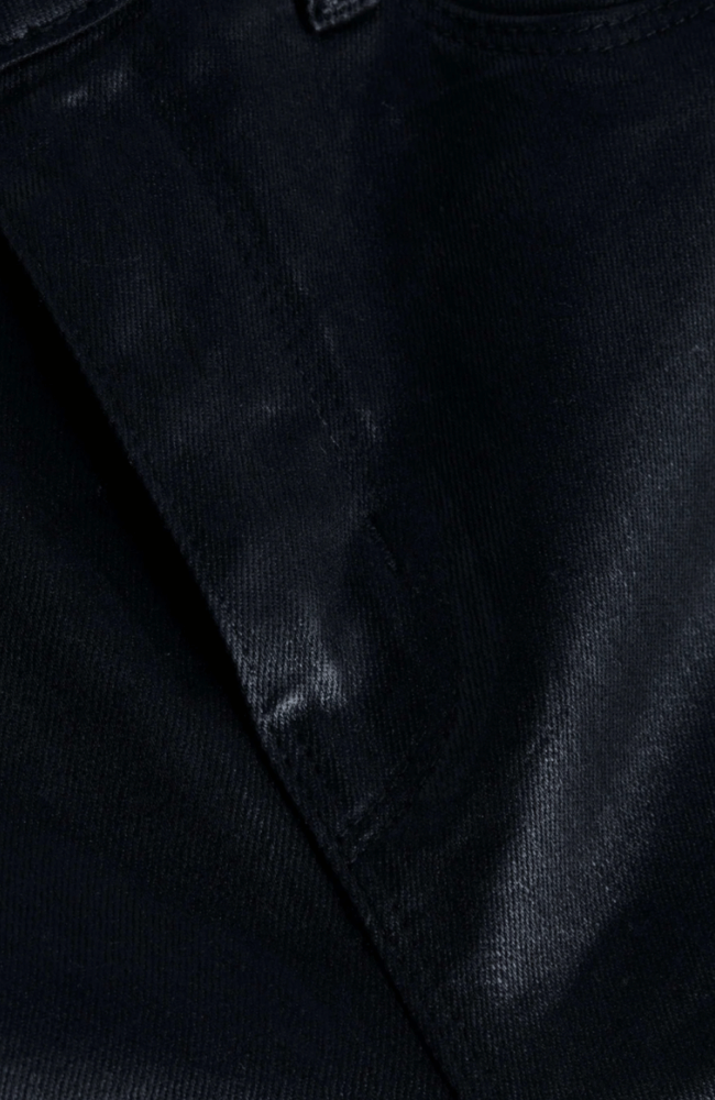 CLAYTON WIDE LEG in BLACK COATED-L&#39;AGENCE-FLOW by nicole