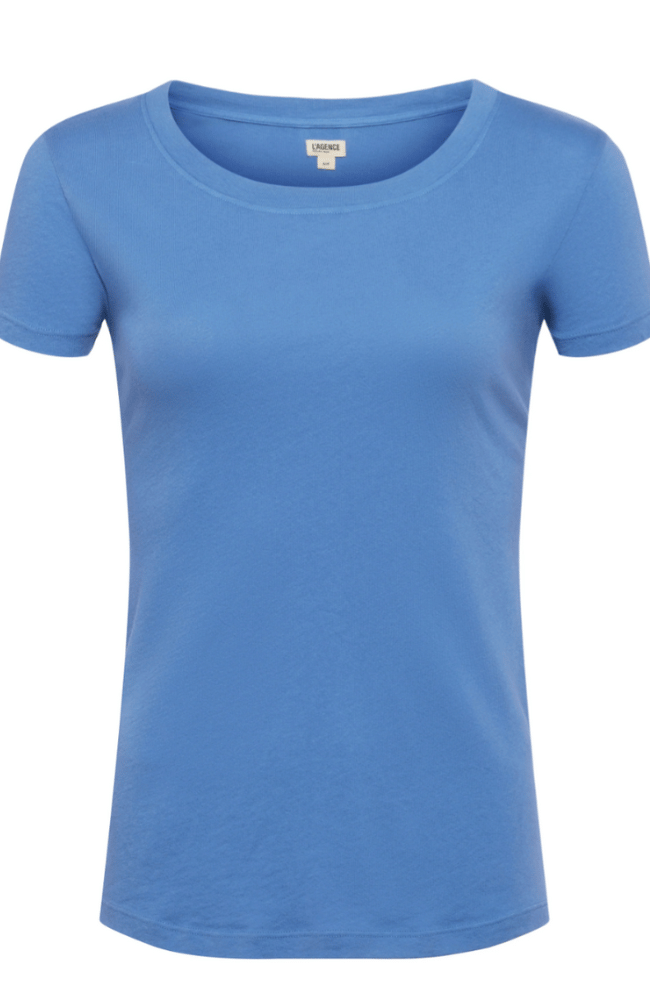 CORY SCOOPNECK COTTON TEE - HARBOR BLUE-L&#39; AGENCE-FLOW by nicole