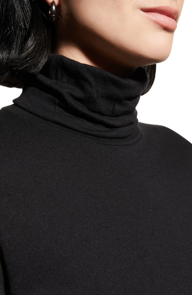 COTTON CASHMERE L/S TURTLENECK BLACK-MAJESTIC FILATURES-FLOW by nicole