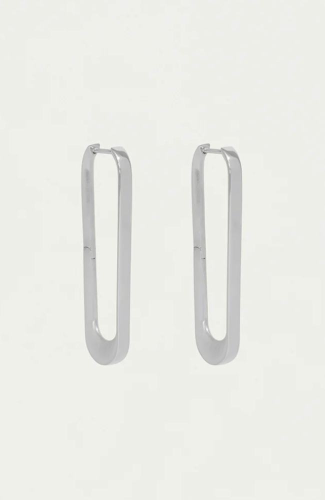 CROSBY DROP HOOPS in SILVER-DEAN DAVIDSON-FLOW by nicole