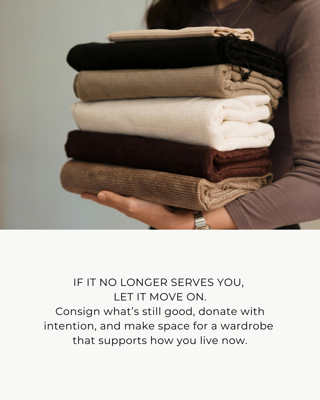 donate with intention, make space for new items