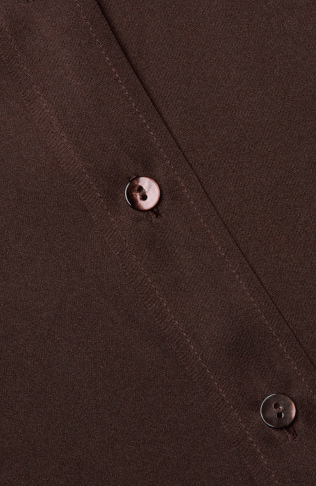 DANI SILK BLOUSE in COFFEE BEAN-L&#39;AGENCE-FLOW by nicole