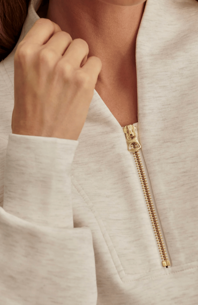 DAVIDSON SWEAT in IVORY MARL-Varley-FLOW by nicole