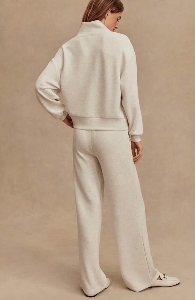 DAVIDSON SWEAT in IVORY MARL-Varley-FLOW by nicole