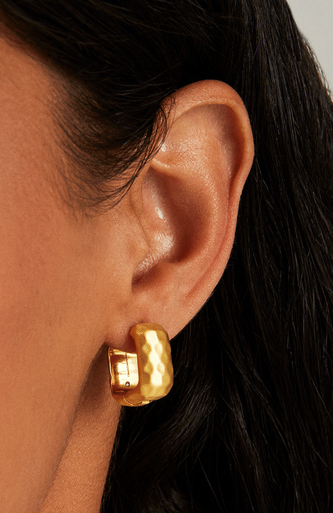 NOMAD SQUARE HUGGIE HOOP EARRINGS-DEAN DAVIDSON-FLOW BY NICOLE CANADA