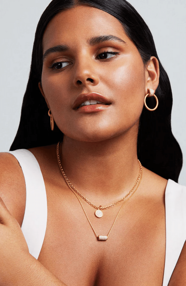 PETIT PAVE MINI TUBE NECKLACE in GOLD-DEAN DAVIDSON-FLOW BY NICOLE CANADA