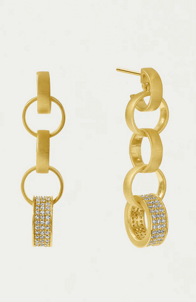 PETIT PAVE STATEMENT CHAIN EARRINGS-DEAN DAVIDSON-FLOW BY NICOLE CANADA