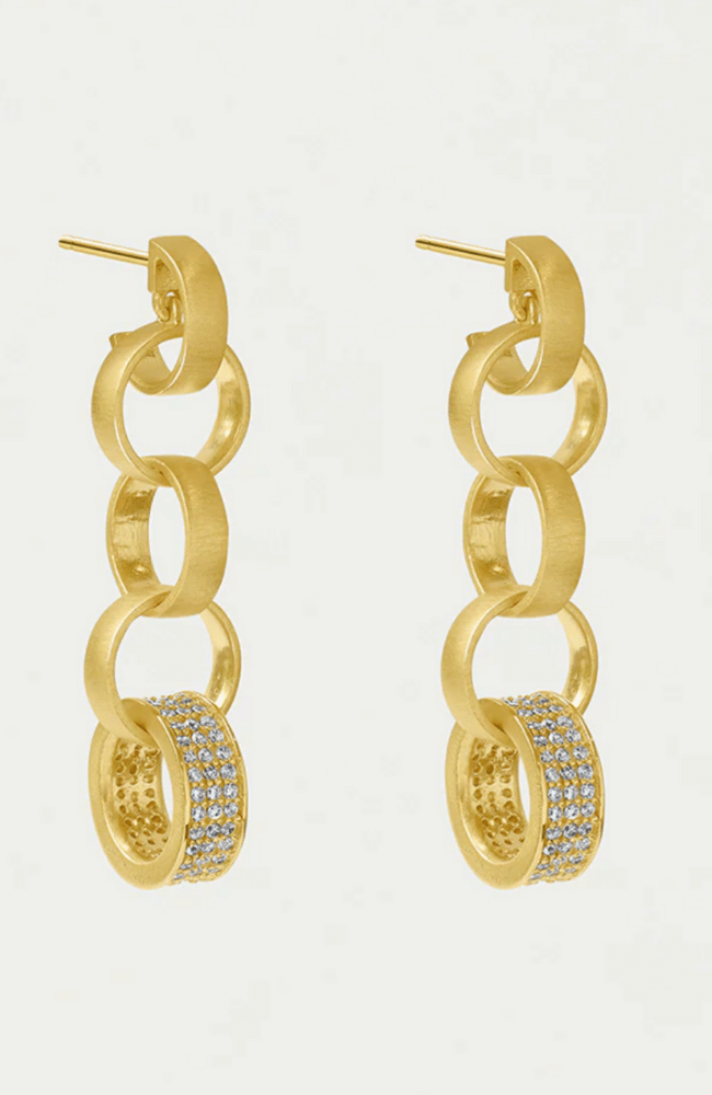 PETIT PAVE STATEMENT CHAIN EARRINGS-DEAN DAVIDSON-FLOW BY NICOLE CANADA