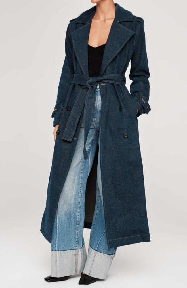 DENIM TRENCH COAT-DL 1961-FLOW by nicole