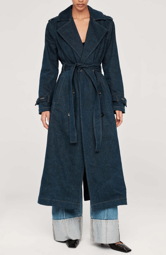 DENIM TRENCH COAT-DL 1961-FLOW by nicole