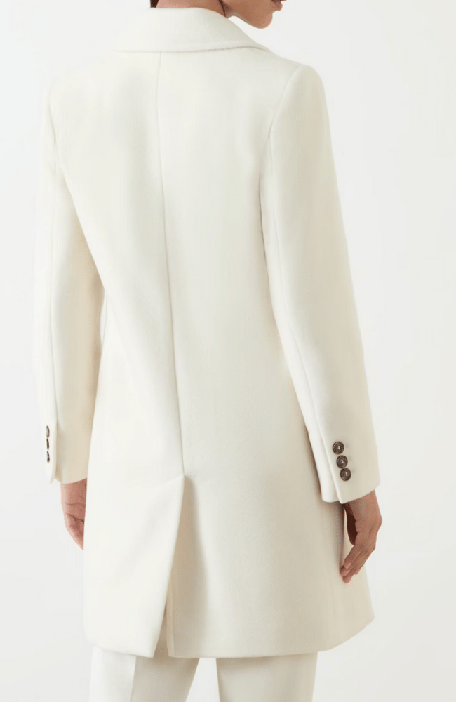 DIXI SINGLE BREASTED COAT in WOOL WHITE-MARELLA by MAX MARA-FLOW by nicole