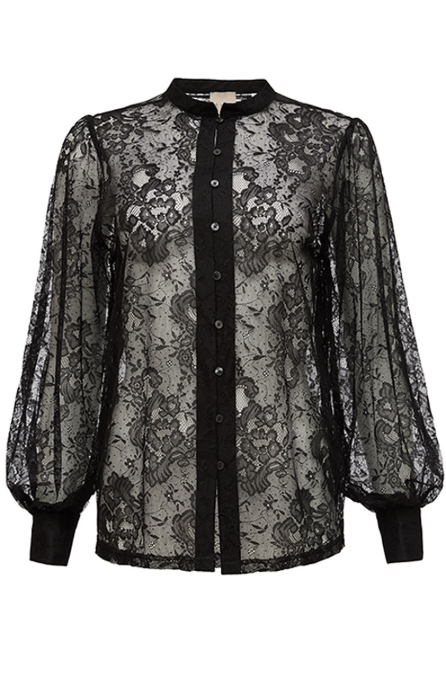 ELISE LACE BLOUSE in BLACK-EMANOU-FLOW by nicole