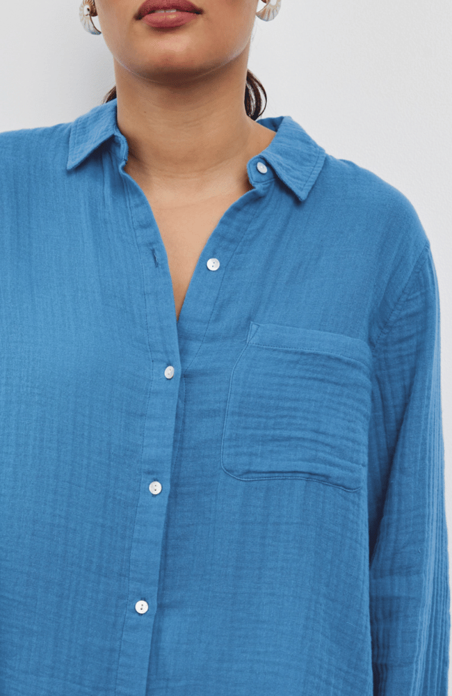 ELLIS SHIRT in FRENCH BLUE-RAILS-FLOW by nicole