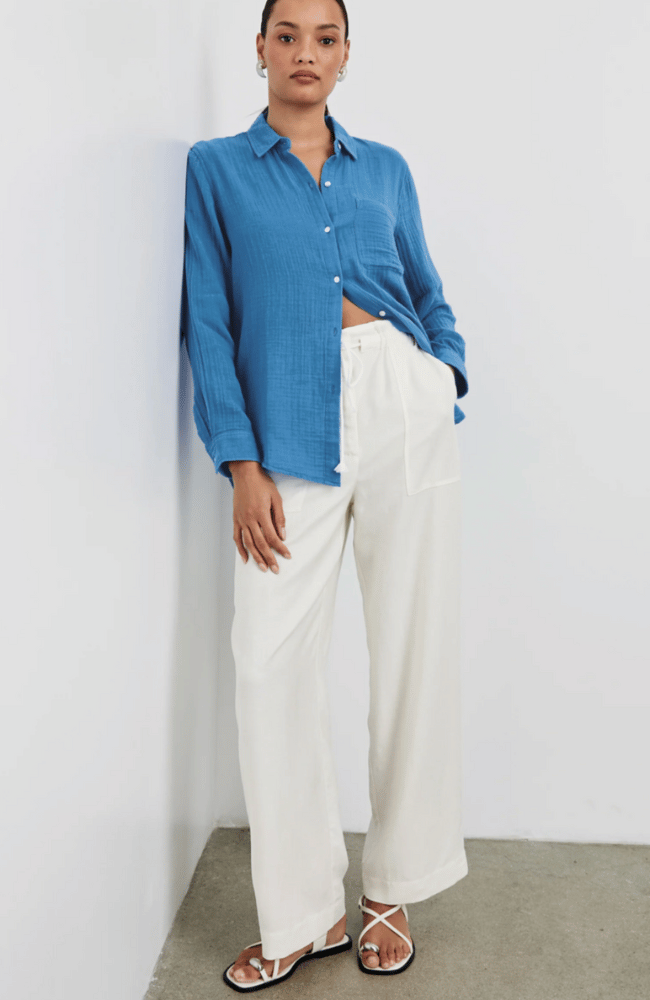 ELLIS SHIRT in FRENCH BLUE-RAILS-FLOW by nicole