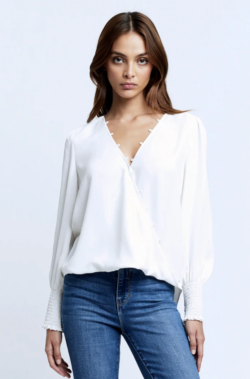 ENZO BLOUSE in IVORY-L' AGENCE-FLOW by nicole