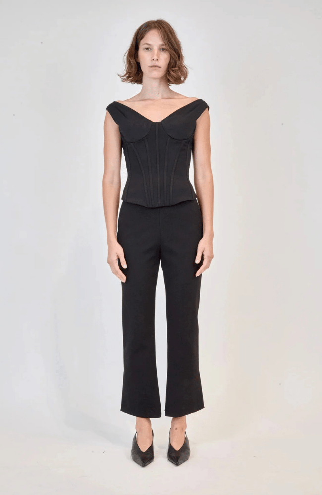 EVIE CROPPED PANT in BLACK-SIMKHAI-FLOW by nicole