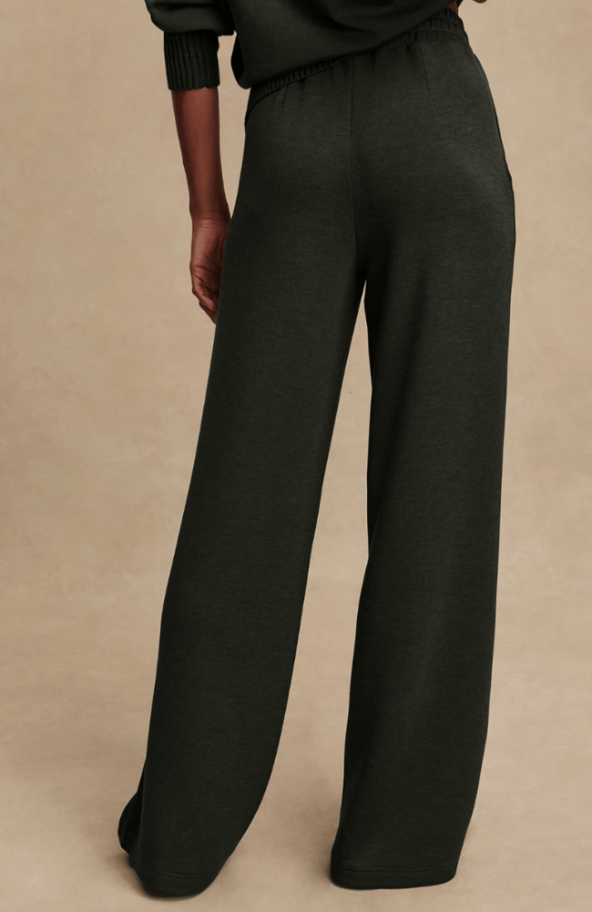 EXTRA WIDE LEG PANT 29.5" in OLIVE MARL-Varley-FLOW by nicole