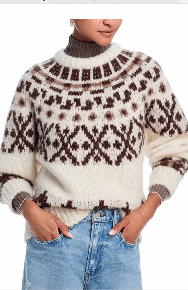 FRAME FAIRISLE SWEATER CREAM MULTI FLOW BY NICOLE Canada - FLOW by FRAME FAIRISLE SWEATER CREAM MULTI FLOW BY NICOLE Canada - FLOW by