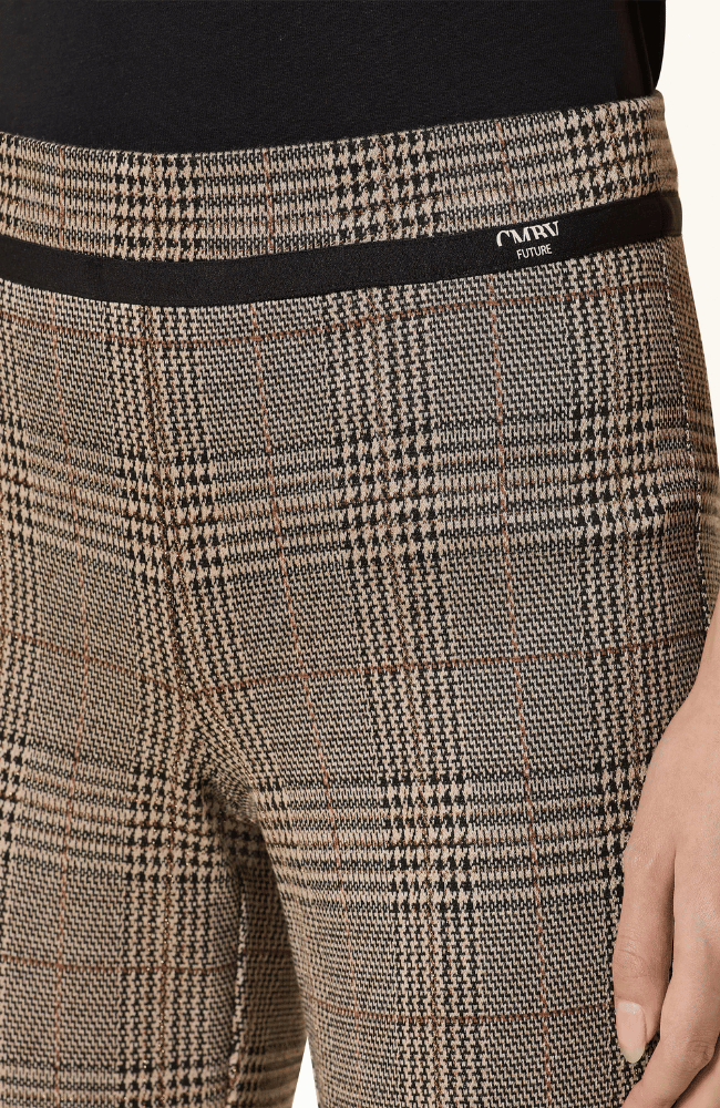 FAITH PANT in BEIGE/GOLD GLENCHECK-CAMBIO-FLOW by nicole