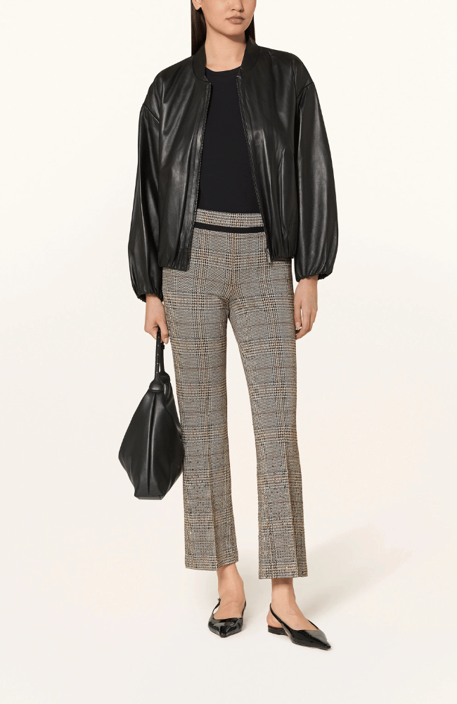 FAITH PANT in BEIGE/GOLD GLENCHECK-CAMBIO-FLOW by nicole