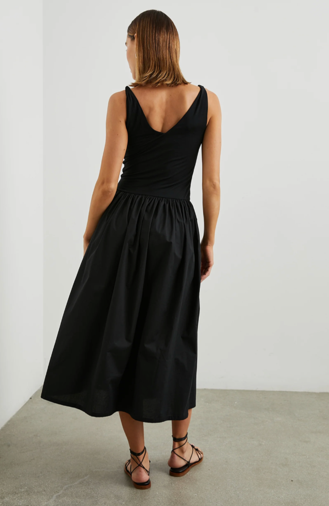 FRANCA DRESS in BLACK-RAILS-FLOW by nicole